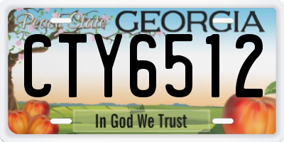 GA license plate CTY6512