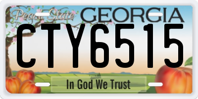 GA license plate CTY6515