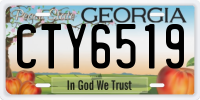 GA license plate CTY6519