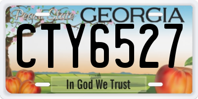 GA license plate CTY6527