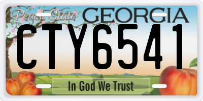 GA license plate CTY6541