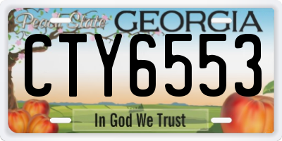 GA license plate CTY6553