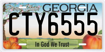 GA license plate CTY6555
