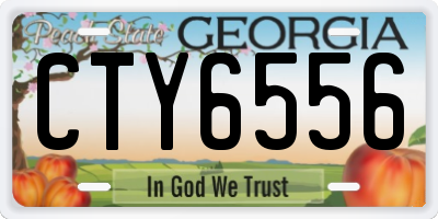 GA license plate CTY6556