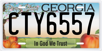 GA license plate CTY6557