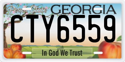 GA license plate CTY6559