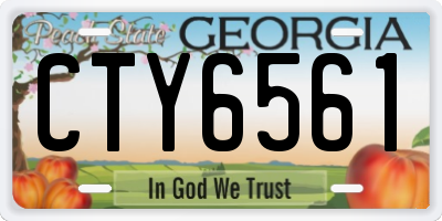 GA license plate CTY6561