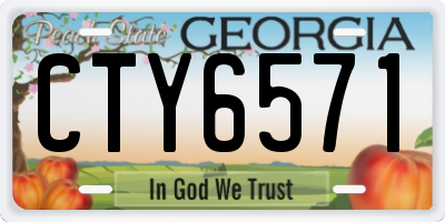 GA license plate CTY6571
