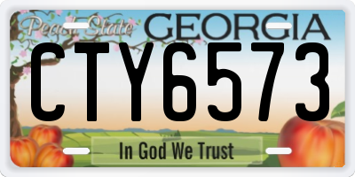GA license plate CTY6573