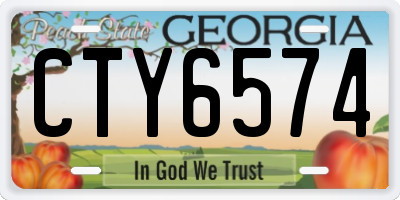 GA license plate CTY6574