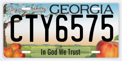 GA license plate CTY6575