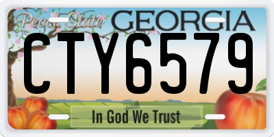 GA license plate CTY6579