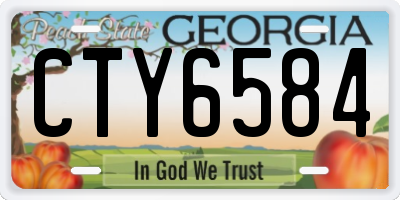 GA license plate CTY6584