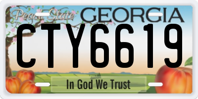 GA license plate CTY6619