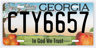 GA license plate CTY6657