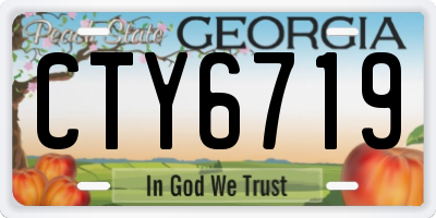 GA license plate CTY6719