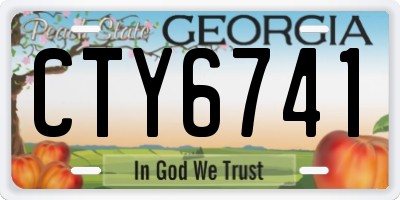 GA license plate CTY6741