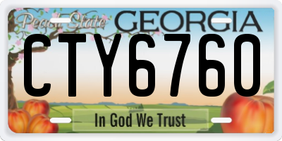 GA license plate CTY6760