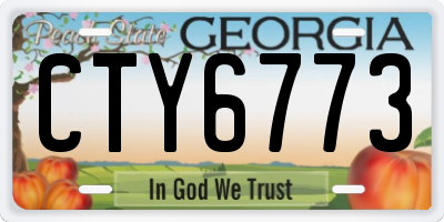 GA license plate CTY6773