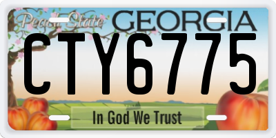 GA license plate CTY6775