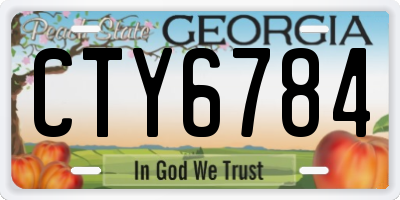 GA license plate CTY6784