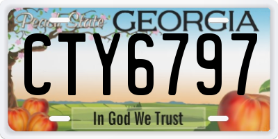 GA license plate CTY6797