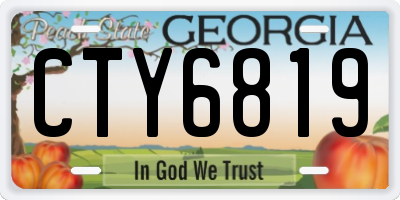GA license plate CTY6819