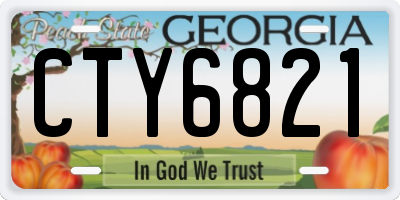 GA license plate CTY6821