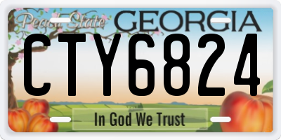 GA license plate CTY6824