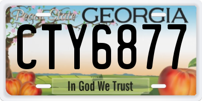GA license plate CTY6877