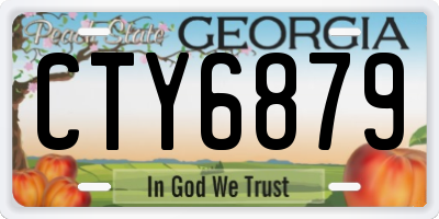 GA license plate CTY6879