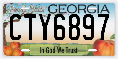 GA license plate CTY6897