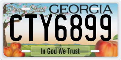 GA license plate CTY6899
