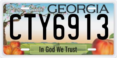 GA license plate CTY6913
