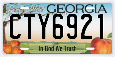 GA license plate CTY6921