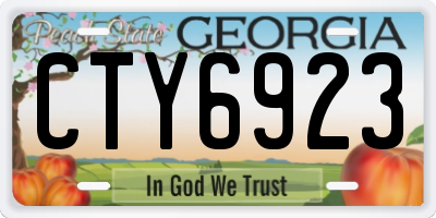 GA license plate CTY6923