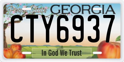 GA license plate CTY6937