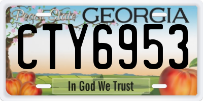 GA license plate CTY6953