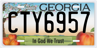 GA license plate CTY6957