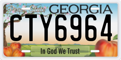 GA license plate CTY6964