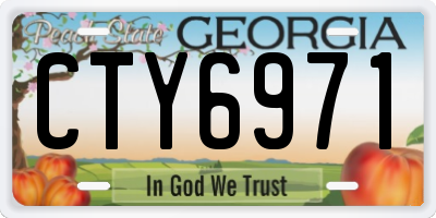 GA license plate CTY6971