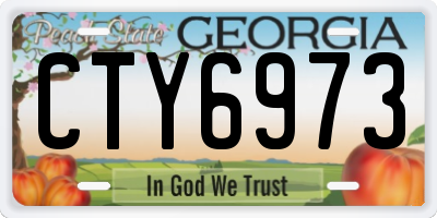 GA license plate CTY6973
