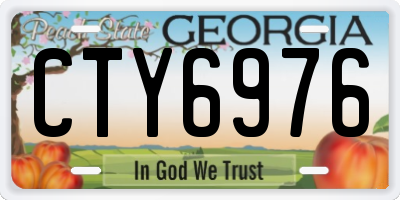 GA license plate CTY6976