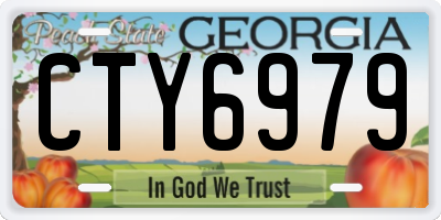 GA license plate CTY6979