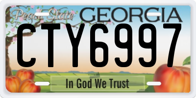 GA license plate CTY6997