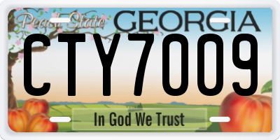GA license plate CTY7009