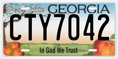 GA license plate CTY7042