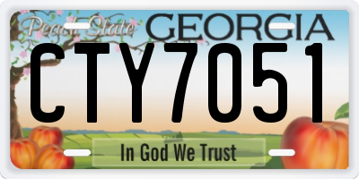 GA license plate CTY7051