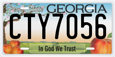 GA license plate CTY7056