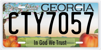 GA license plate CTY7057